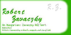 robert zavaczky business card